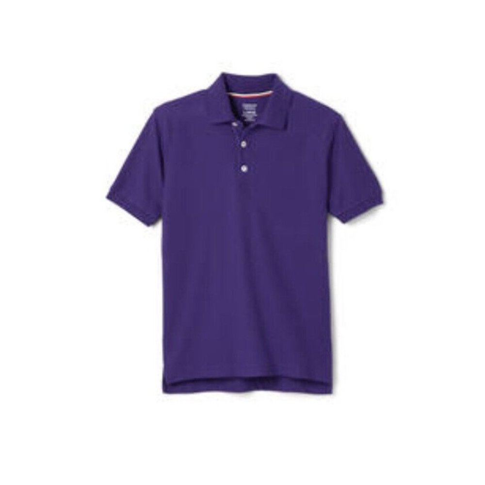 Mens Pique Polo Shirt Short Sleeve French Toast School Uniform Size Large Adults
